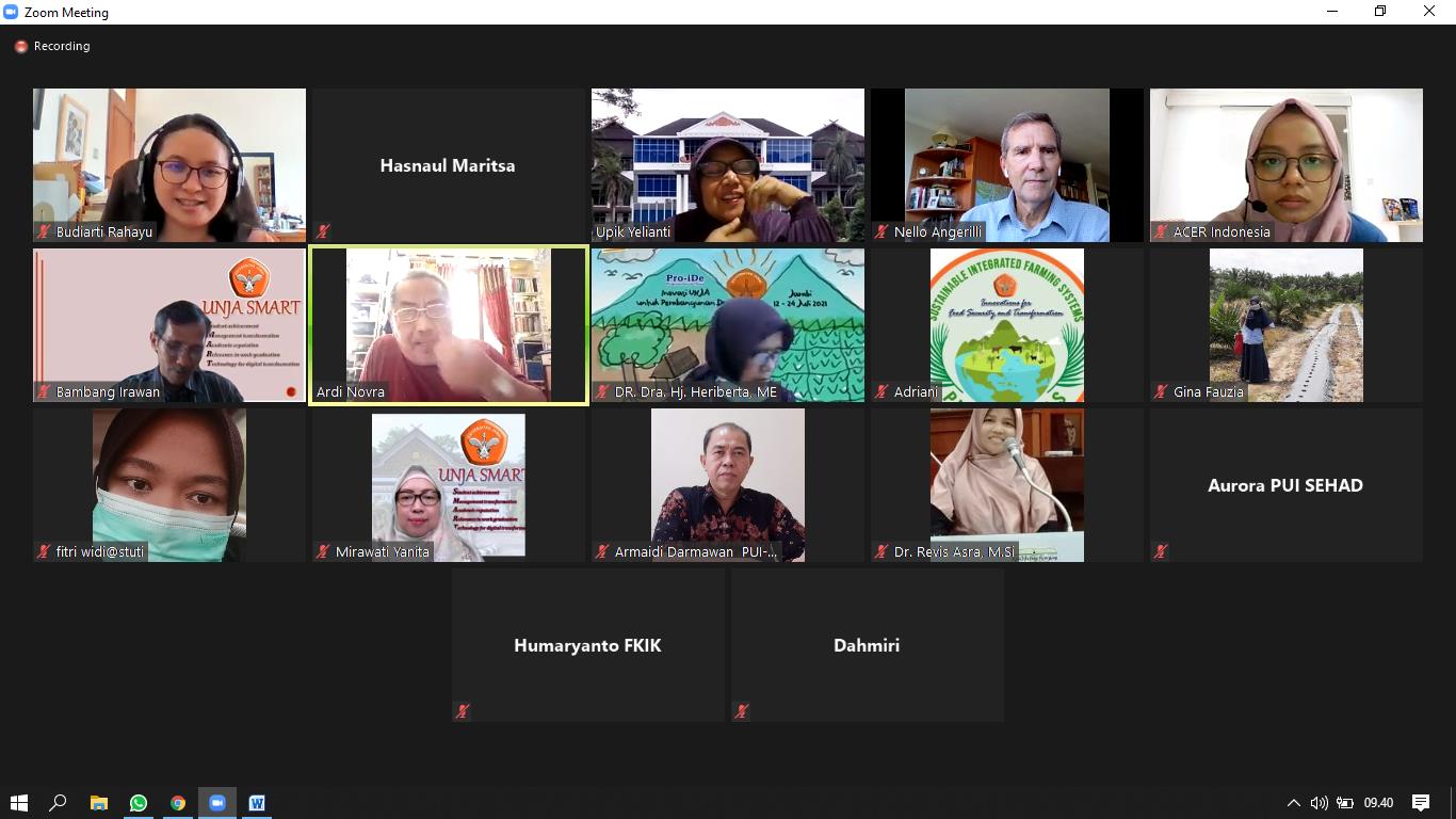 Diskusi Wrap-up Technical Assistance dan Penguatan  Center of Excellent (CoE) Universitas Jambi